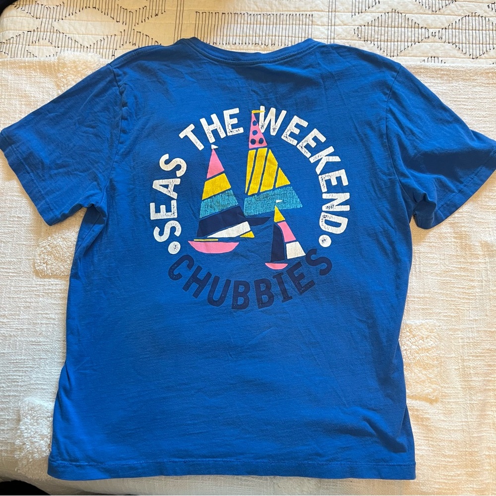 Chubbies Sky Blue Cotton Tee - Picture 3 of 3